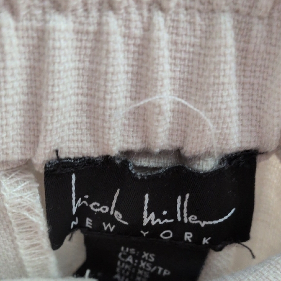 Nicole Miller Cream Knit Pants - Picture 2 of 6